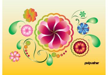 Spring Summer Flowers - vector gratuit #145941